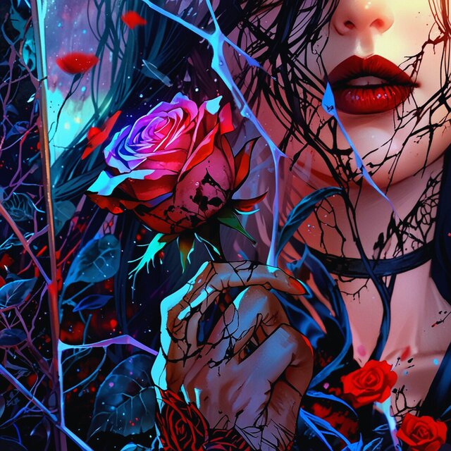 Black Roses & Violet Veins