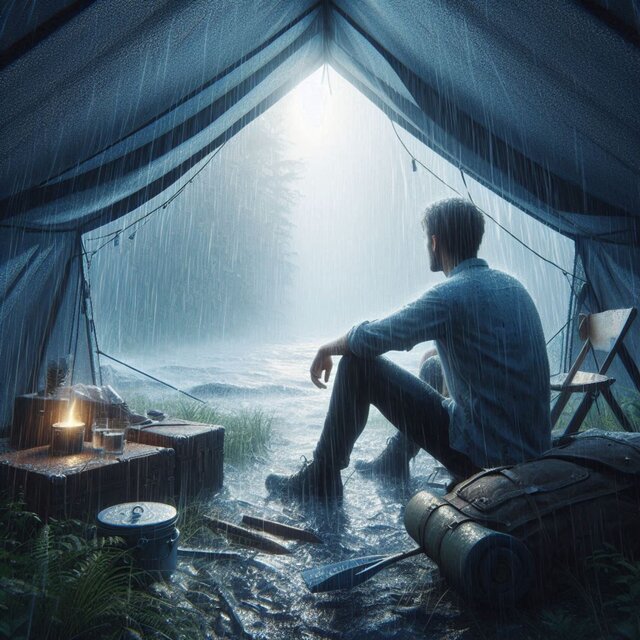 Relaxing Rain Noise in a Tent