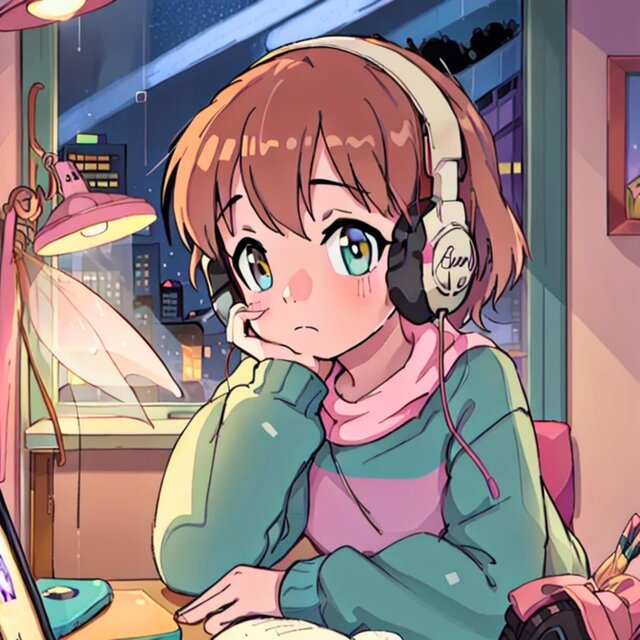 Lofi Beat Study Puddles and Piano Keys