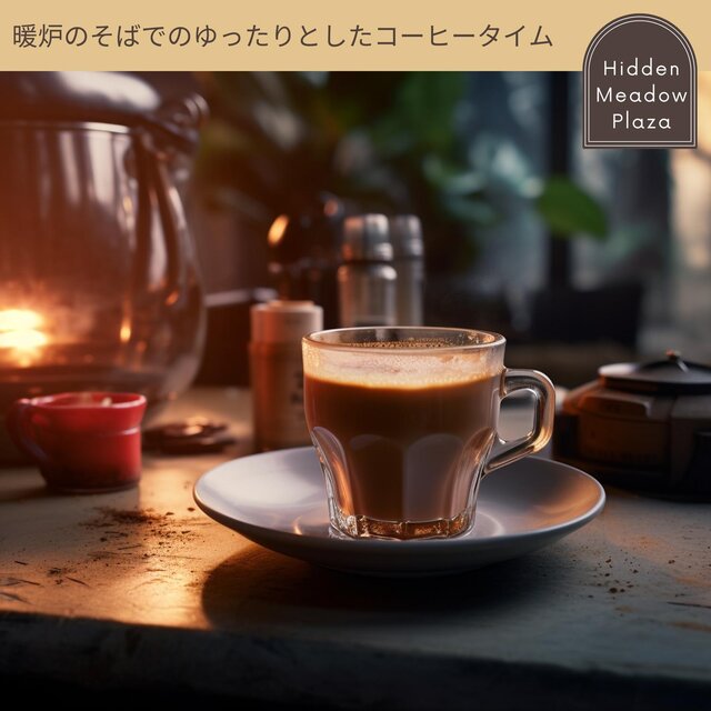暖炉のそばでのゆったりとしたコーヒータイム
