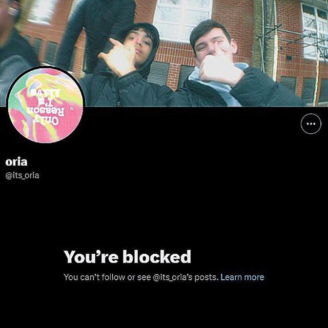 You're blocked