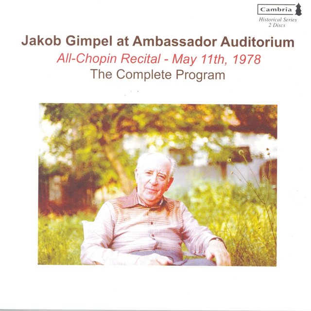 Piano Recital: Gimpel, Jakob - Chopin, F. / Liszt, F. / Debussy, C.