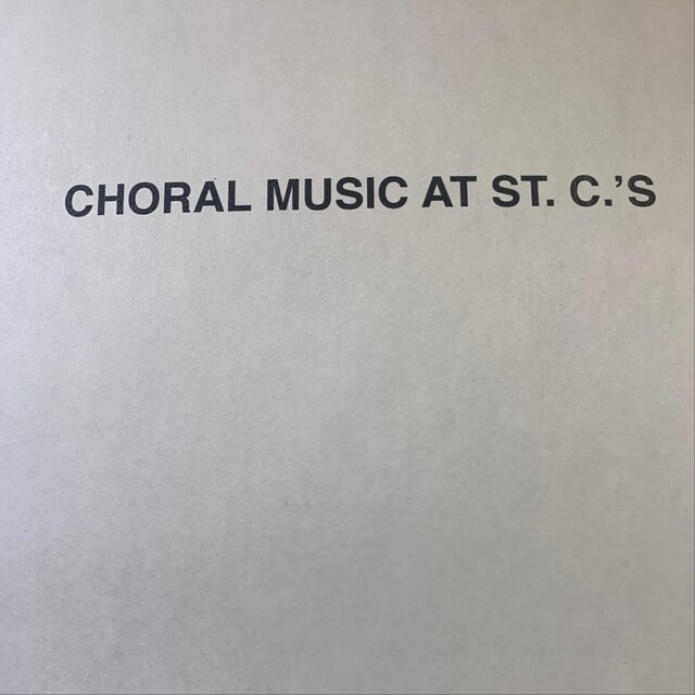 Choral Music at St C's