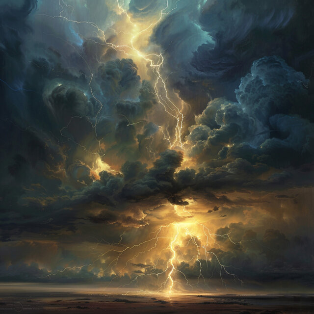 Serene Showers: Rain Chill with Distant Thunder