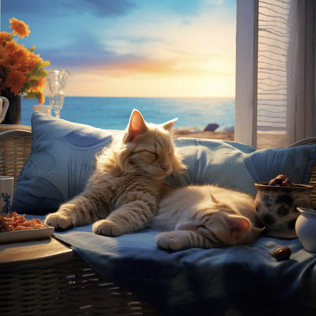 Ballad for Oceanic Serene Sleep with Cats: Music for Stress Relief