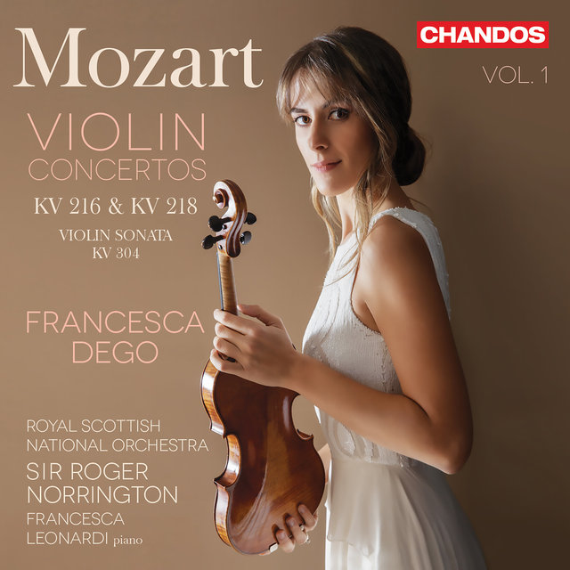 Cover art for album Mozart: Violin Concertos Nos. 3 & 4 by Francesca Dego, Sir Roger Norrington, Royal Scottish National Orchestra, FRANCESCA LEONARDI