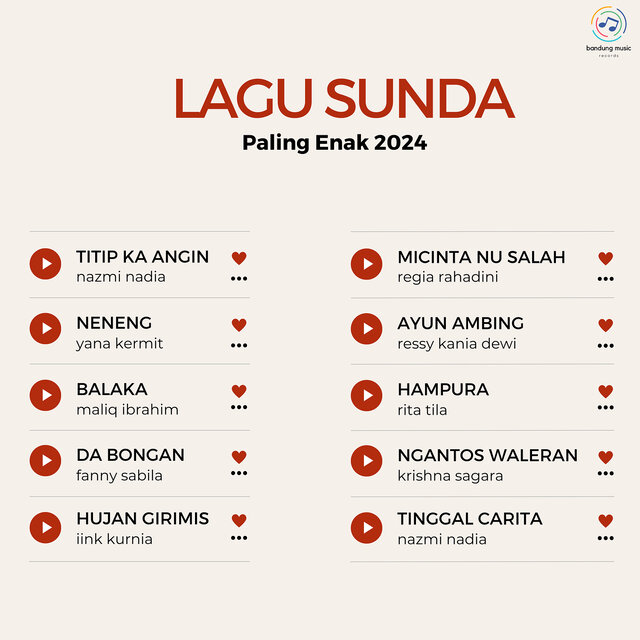 Lagu Sunda Paling Enak 2024
