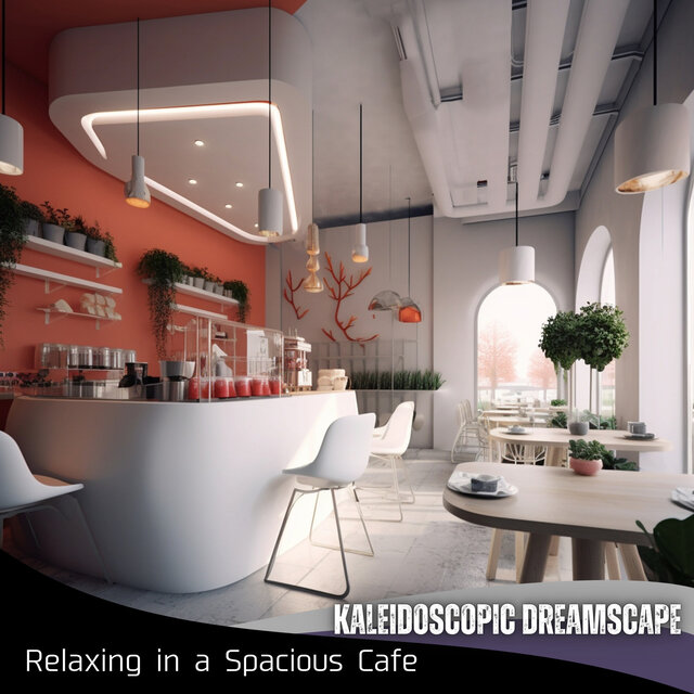 Relaxing in a Spacious Cafe