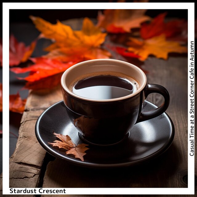 Casual Time at a Street Corner Cafe in Autumn