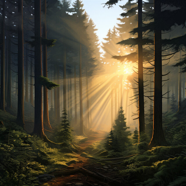 Woodland Sunrise Symphony: Birds in Harmony
