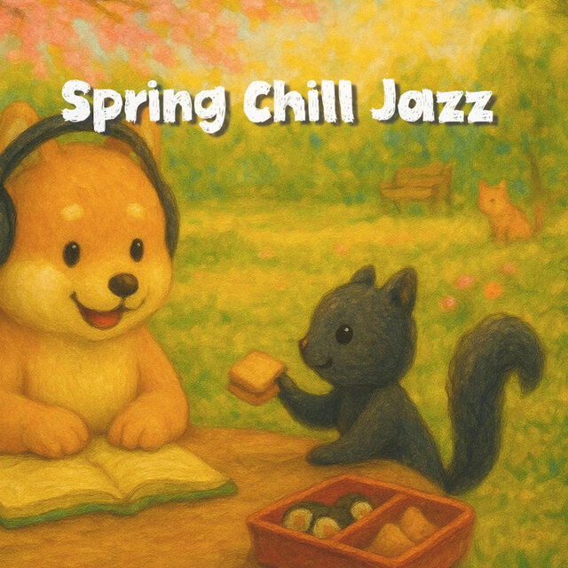 Spring Chill Jazz in a Cherry Blossom Library