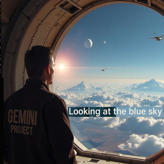 Looking at the blue sky
