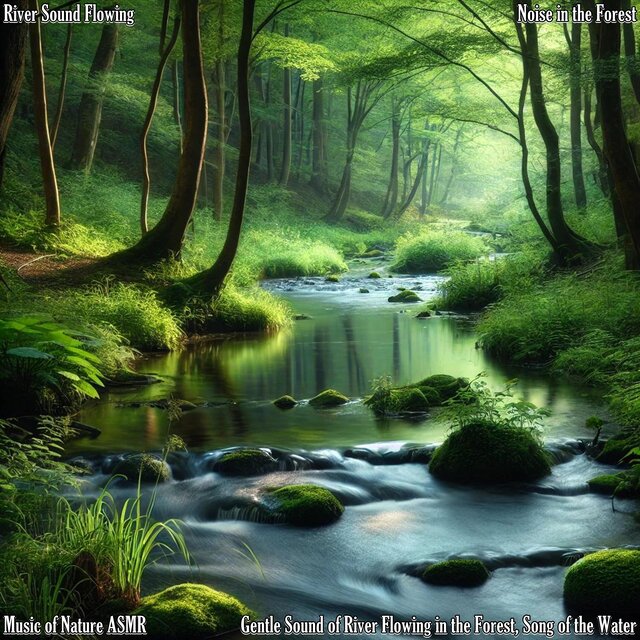 Gentle Sound of River Flowing in the Forest, Song of the Water