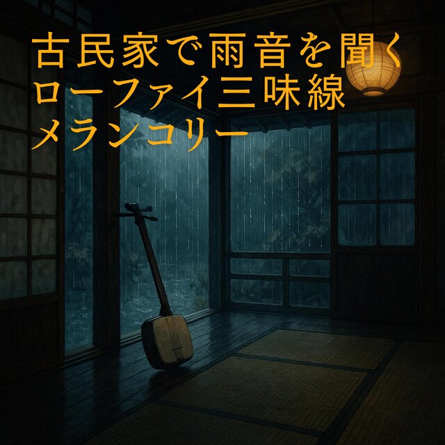 古民家で雨音を聞くローファイ三味線メランコリー