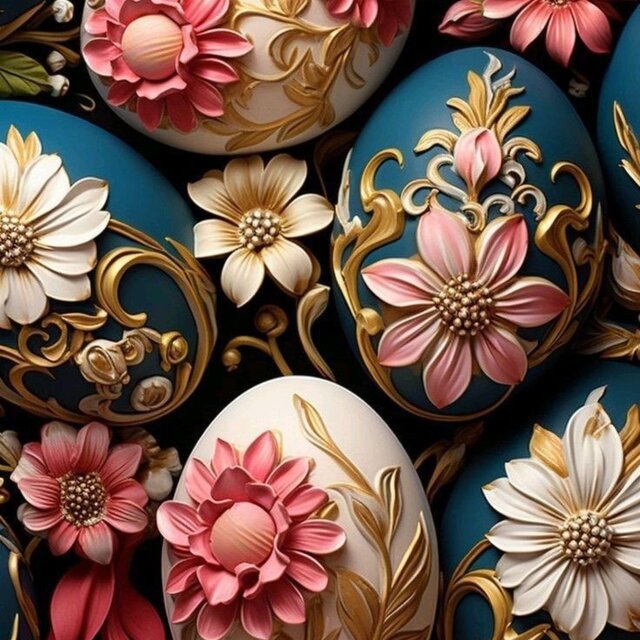 Vibrant Easter eggs
