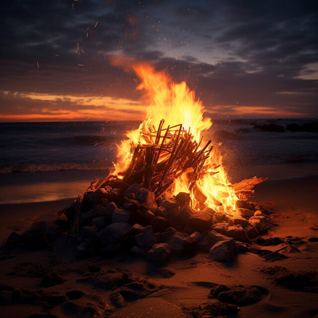 Fire's Lullaby: Calming Flames for Restful Sleep