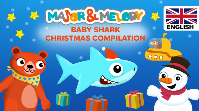 Baby Shark christmas compilation with Frosty the snowman and many more (Singalong with Major & Melody)