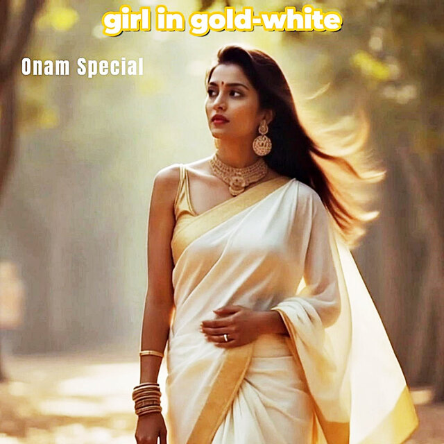 Girl in Gold - White