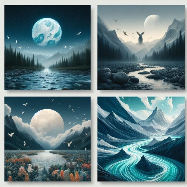 Water Mountain Moon River