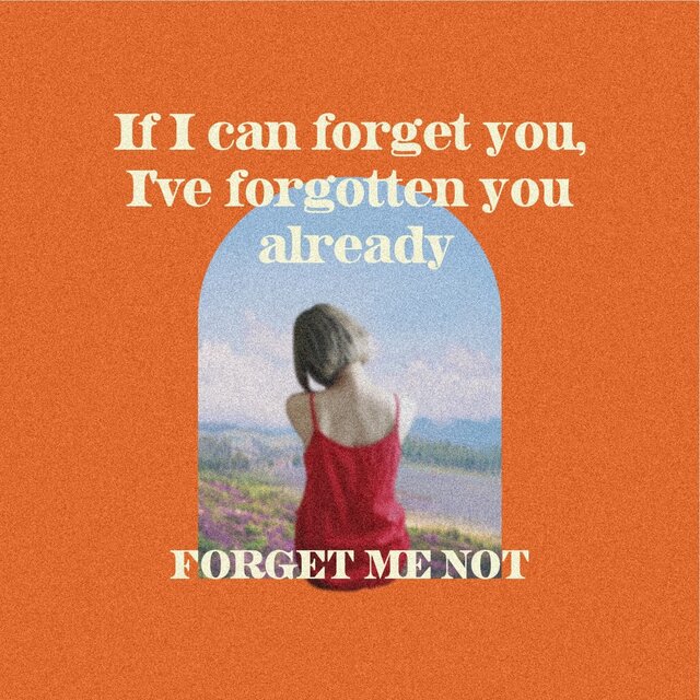 if ican forgetmenot you, i 've forgotten you already