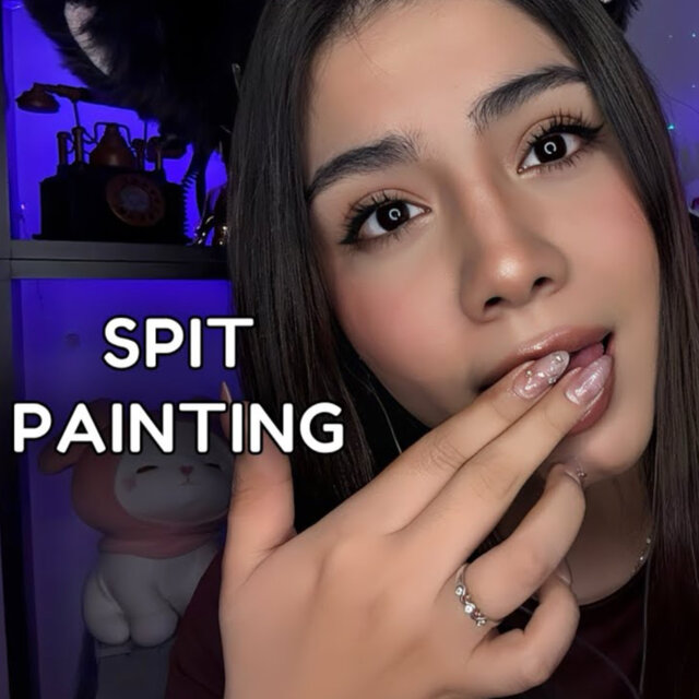 ASMR ESPAÑOL SPIT PAINTING INTENSO COMO MAQUILLAJE