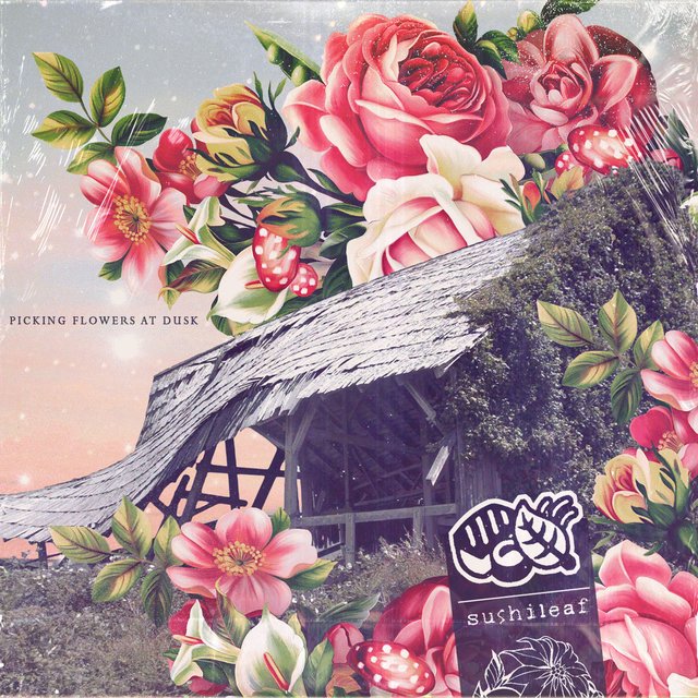 picking flowers at dusk
