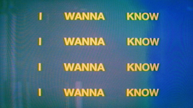 I Wanna Know (Lyric Video)