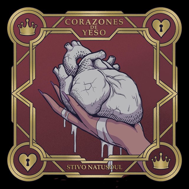 Corazones de yeso