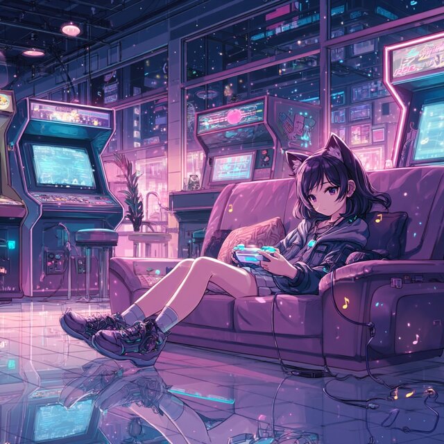 Neon Night Excitement - ネオンの夜のワクワク感 - Chiptune Lo-Fi