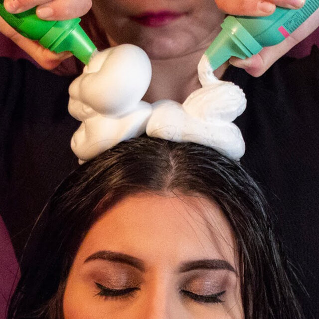 Tons of Foam on Her Hair ASMR