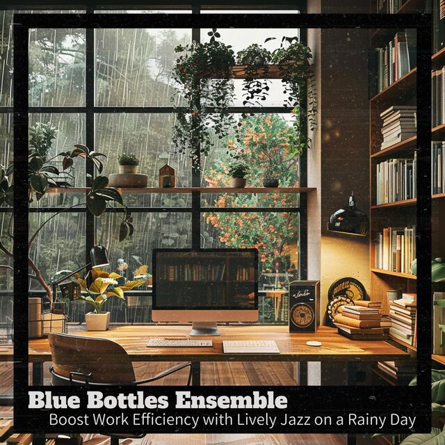 Boost Work Efficiency with Lively Jazz on a Rainy Day