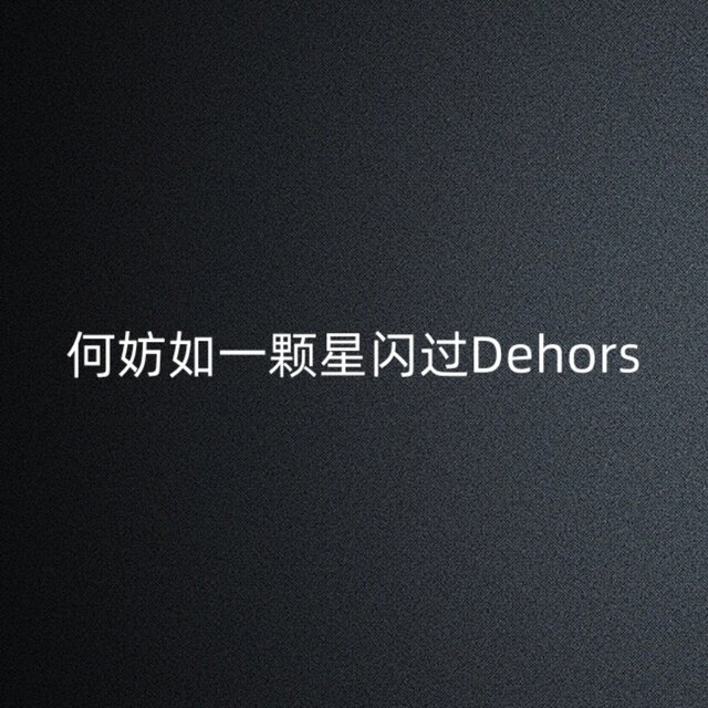 何妨如一颗星闪过Dehors (中法合唱版)
