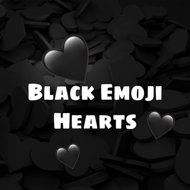 Black Emoji Hearts
