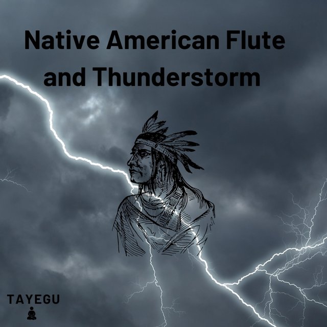 Native American Flute and Thunderstorm 1 Hour Relaxing Ambient Yoga Meditation Sound For Sleep or Study