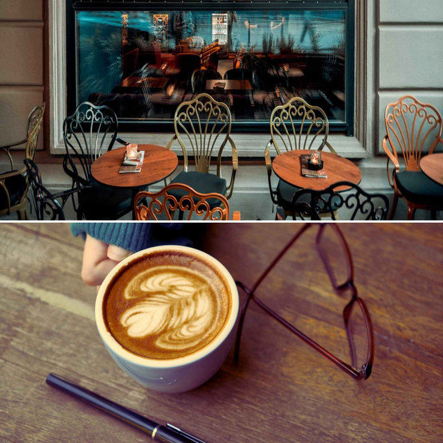 Backdrop for Sipping Morning Latte - Bolero