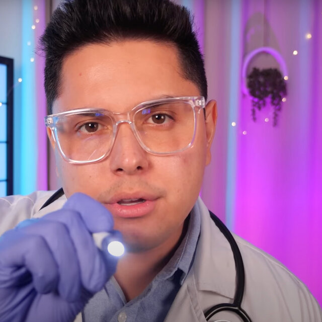 ASMR - Cranial Nerve Exam for Insomnia Cure (Sleep Clinic)