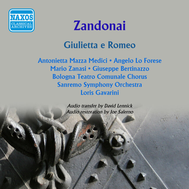 Cover art for album Zandonai: Giulietta e Romeo (1961) by Loris Gavarini