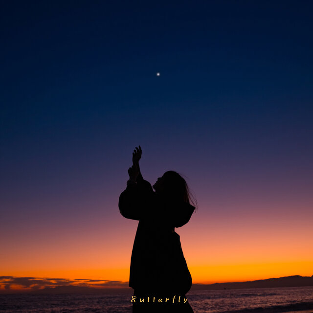 evening moon and the first star