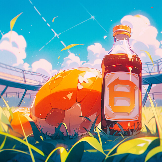 Mango and Mandarin Drink After Football Training