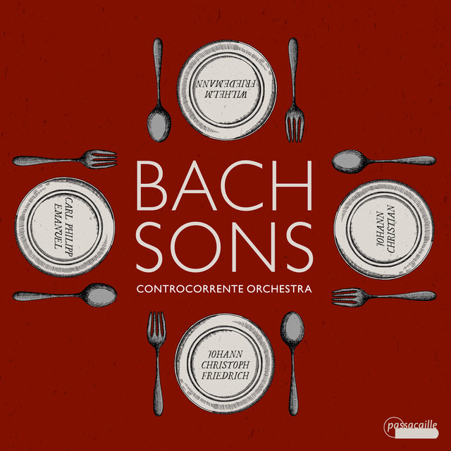 Cover art for album Bach Sons - Symphonies by J. C. Bach, J. C. F. Bach, W. F. Bach & C. P. E. Bach by Controcorrente Orchestra
