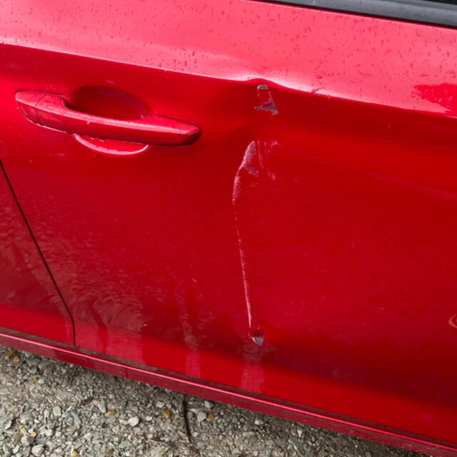car got dent
