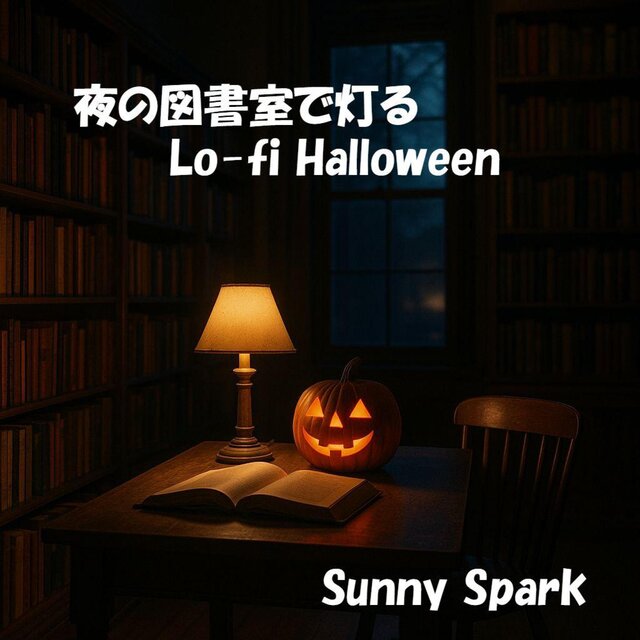 夜の図書室で灯るLo-fi Halloween