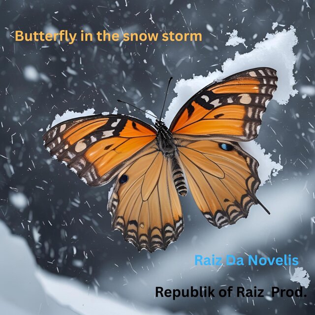 Butterfly in a snowstorm
