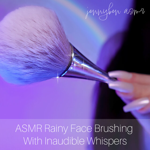 ASMR Rainy Face Brushing With Inaudible Whispers