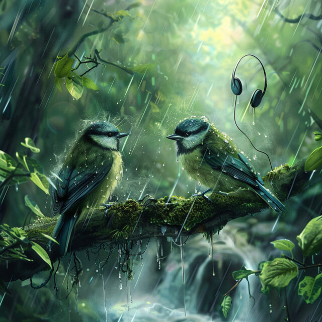 Rain Echoes: Binaural Birds in Nature's Symphony -92 96 Hz