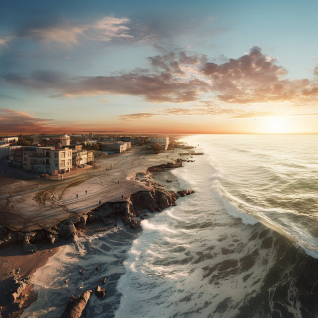 Working by the Ocean: Calming Wave Sounds