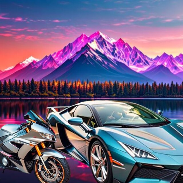 Cars and Motorcycle