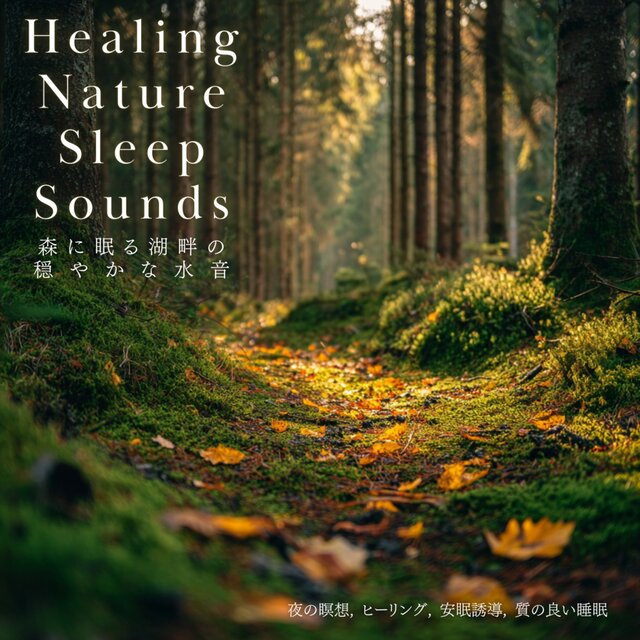 Calm Lake Sounds in the Forest at Night - Meditation, Healing, Sleep Induction, High-Quality Sleep, Healing Nature Sleep Sounds