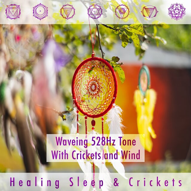 Waveing 528hz Tone with Crickets and Wind