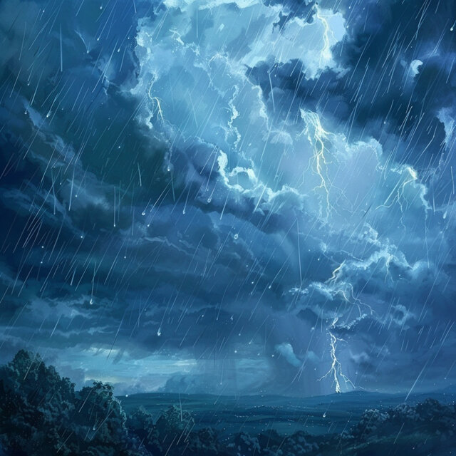 Calming Storm: Sleepy Chill Rain and Thunder